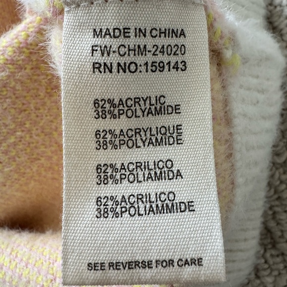 Excellent condition FRNCH Women's Sweater, size small, pink and yellow! - Picture 10 of 13